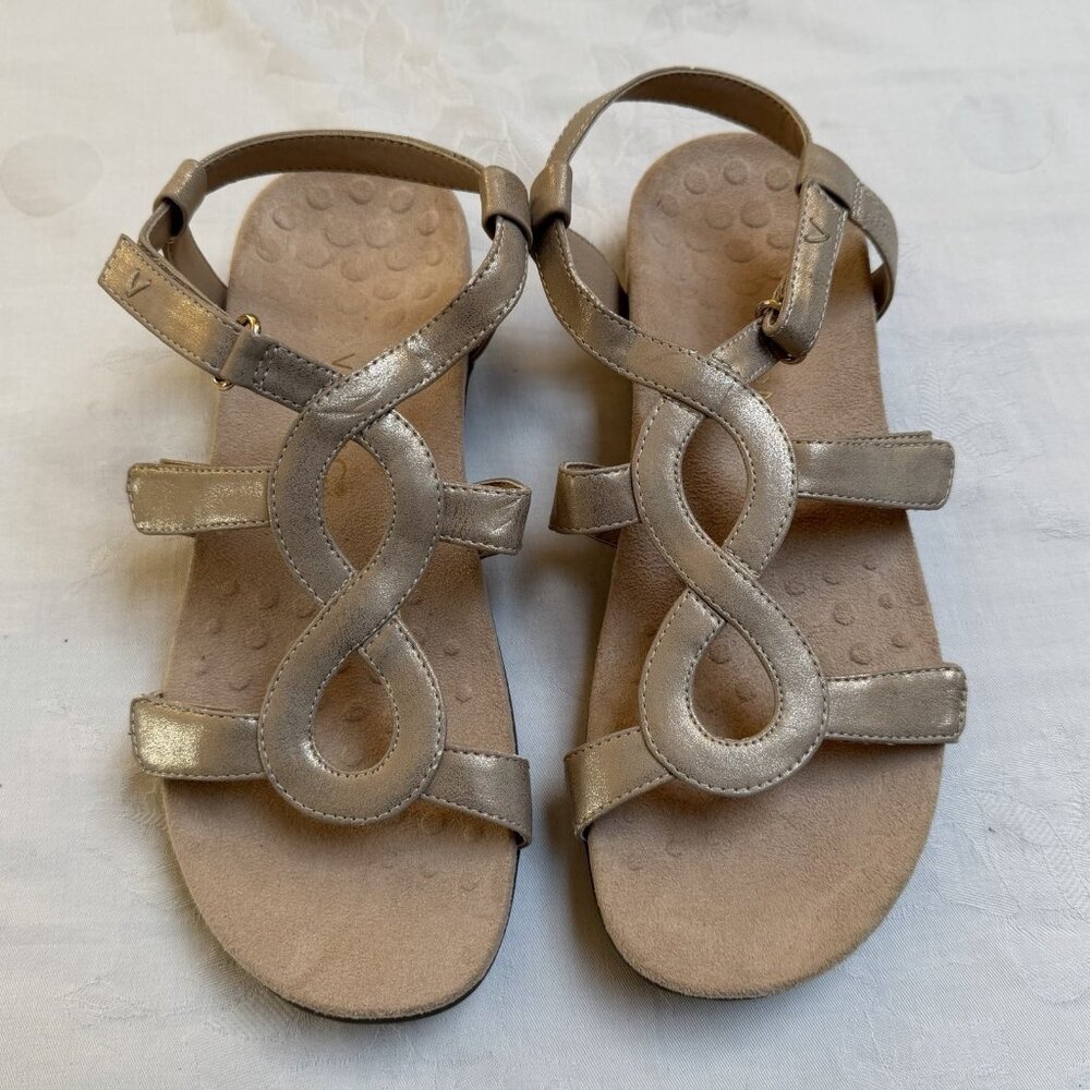 Vionic Jodie Sandals Rose Gold Womens 10 Vacation Summer Beach